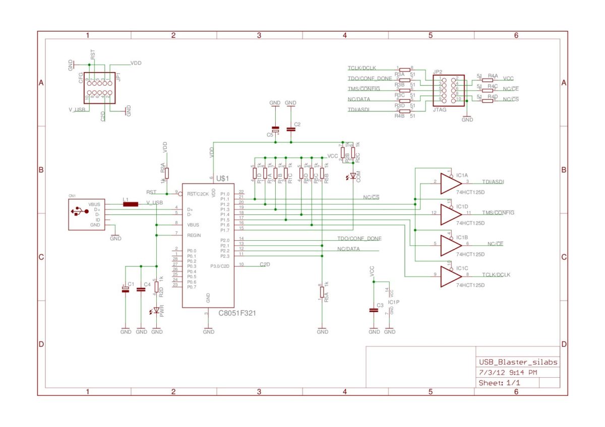 Usb blaster схема